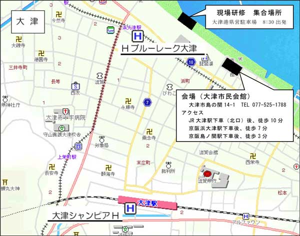 会場・宿舎案内図（拡大）