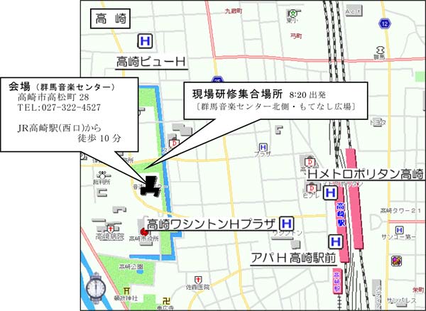 会場・宿舎案内図（拡大）